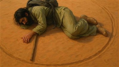 لماذا رسـم دائرة ووضع العصا تحته؟